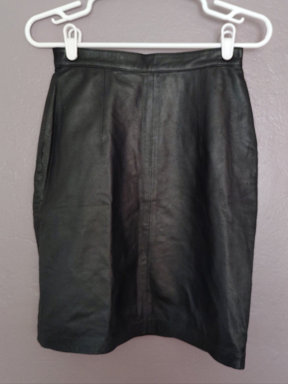 I.magnin Leather Skirt Size 4